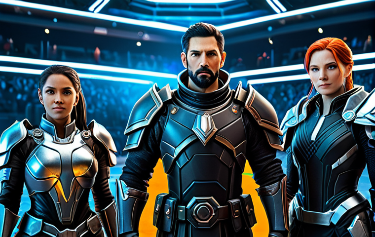 A professional, diverse group of stylized fantasy heroes from a mobile RPG, fully clothed in intricate, modest armor and appropriate attire, showcasing professional dress. They stand in a dynamic, futuristic battle arena with illuminated holographic tactical displays illustrating strategic team compositions and game statistics. The scene conveys a sense of intense strategic evolution and new meta possibilities. Cinematic professional photography, vibrant colors, perfect anatomy, correct proportions, natural poses, well-formed hands, proper finger count, natural body proportions, safe for work, appropriate content, family-friendly.