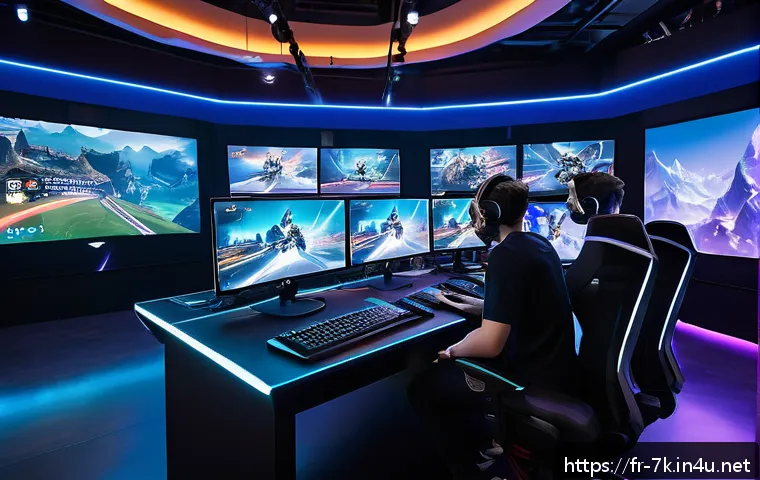 세븐나이츠 글로벌 서버 비교 - A dynamic gaming scene showcasing a diverse group of players from Europe engaged in an intense Seven...